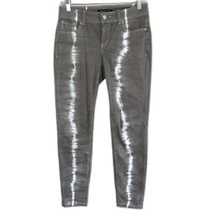 Boston Proper Mid Rise Pants Size 28 Stretch Green White